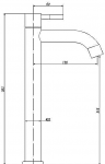 SS Tall Basin Tap-Matt Black